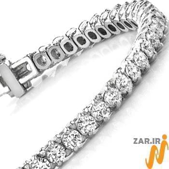 خرید دستبند تنیسی طلا زنانه الماس - طلا و جواهر زر