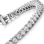 دستبند طلای سفید تنیسی الماس تراش برلیان مدل: bgd2088