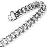 دستبند طلای سفید تنیسی الماس تراش برلیان مدل: bgd2092