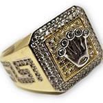 انگشتر رولکسی طلای 18 عیار با نگین الماس تراش برلیان مدل rgm1608 