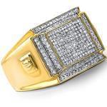 انگشتر طلا مردانه خاص و لاکچری با نگین الماس برلیان مدل: rgm1631