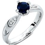 انگشتر طلا زنانه جدید یاقوت کبود و برلیان مدل: rgf1697