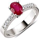 انگشتر طلا زنانه جدید یاقوت سرخ و برلیان مدل: rgf1702