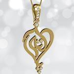 پلاک اسم پانته آ طلا فارسی با نگین الماس تراش برلیان مدل: ndn1148