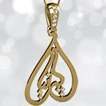 پلاک اسم پرنیا طلا فارسی با نگین الماس تراش برلیان مدل: ndn1151