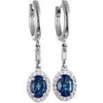 مدل گوشواره طلا جدید یاقوت کبود و الماس تراش برلیان مدل : edf1573