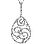 پلاک طلای سفید با نگین الماس تراش برلیان: مدل pdb2314