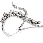 انگشتر شیک طلای سفید با نگین الماس تراش برلیان: مدل wrdf2154