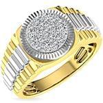 انگشتر رولکسی طلا و جواهر با نگین الماس تراش برلیان مدل: rgm1638 