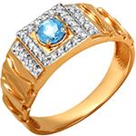  انگشتر طلا مردانه با نگین توپاز و برلیان طرح مجلسی مدل rgm1681 