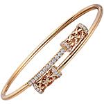 دستبند النگویی طلا زنانه جدید جواهر نگین برلیان مدل:bng1081 