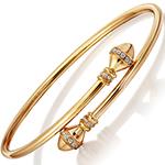 دستبند النگویی طلا زرد جدید زنانه و جواهر برلیان مدل: bng1082