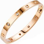 دستبند النگویی طلا طرح love کارتیه جواهر برلیان مدل:bng1080