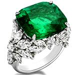 انگشتر زمرد زنانه جواهر فاخر مارکیز و برلیان مدل:rgf1756