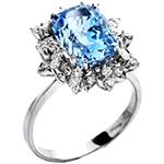 انگشتر طلا جواهر زنانه با نگین توپاز و برلیان مدل:rgf1773