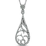 آویز الماس زنانه و طلای سفید نگین برلیان : مدل pdb2315