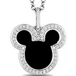 آویز طلا کودک طرح میکی موس برلیان و میناکاری مدل pgb2228