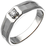 انگشتر پلاتین عیار 800 نگین الماس تراش برلیان مدل:platin2046