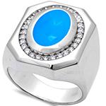 انگشتر طلا مردانه فیروزه طلا سفید و جواهر برلیان مدل:rgm1667