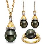 نیم ست مروارید و طلا زرد 18 عیار و برلیان جدید مدل:hsdf1554