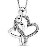 آویز طلا مادر و فرزند زنانه 18 عیار طرح دو قلب مدل:pdb2348 