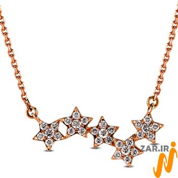 عکس گردنبند جواهر الماس برلیان ستاره - زر