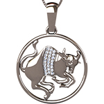 گردنبند ماه تولد اردیبهشت طلا نماد گاو نگین برلیان zpdf1062