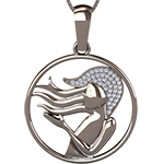 گردنبند ماه تولد شهریور طلا نماد فرشته نگین برلیان zpdf1066