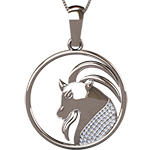 گردنبند ماه تولد دی طلا نماد و سمبل بز نگین برلیان zpdf1070