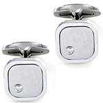 دکمه سردست طلا مردانه جواهر نگین الماس تراش برلیان مدل cdm1339