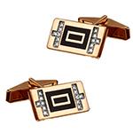 دکمه سردست طلا مردانه اونیکس و جواهر برلیان مدل cdm1340