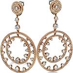 گوشواره طلا میخی جواهر نگین الماس تراش برلیان دخترانه مدل edf1506