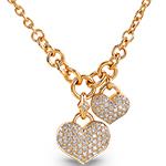 گردنبند قلب طلا و جواهر الماس تراش برلیان دخترانه جدید مدل: nec2043