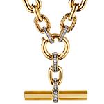  گردنبند الماس زنانه طلا زرد و جواهر الماس تراش برلیان مدل nec2044 