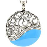 پلاک طلا دخترانه و زنانه جدید و شیک فیروزه و برلیان مدل: npdf13352