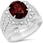 انگشتر طلا مردانه رولکس جواهر نگین یاقوت سرخ و برلیان مدل: rgm1699