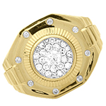 انگشتر مردانه رولکسی جواهر با نگین الماس تراش برلیان پایه رولکسی: مدل rgm1493