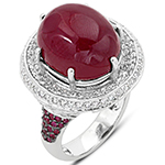 انگشتر عقیق سرخ طلا و جواهر یاقوت قرمز و برلیان سفید طرح مجلسی: مدل rgf1517