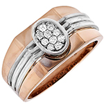 مدل انگشتر جواهر با طلای رزگلد و نگین الماس تراش برلیان: مدل rgm1525