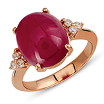 انگشتر عقیق طلا زرد زنانه 18 عیار با نگین عقیق قرمز و برلیان:مدل rgf1687 