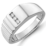 انگشتر رولکسی مردانه طلای سفید با نگین الماس تراش برلیان مدل rgm1615 