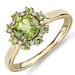 انگشتر جدید طلا و جواهر زنانه زبرجد و برلیان مدل:rgf1742