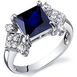 انگشتر یاقوت آبی طلا سفید و جواهر زنانه و برلیان سفید و پاک مدل: rgf1748