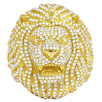 انگشتر طلا مردانه طرح شیر و جواهر نگین برلیان مدل rgm1653