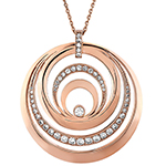 آویز گردنبند الماس جدید و طلای رزگلد زنانه طرح دوار مدل:pdb2327 