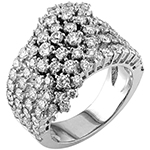 انگشتر الماس برلیان با طلای سفید 18 عیار زنانه مدل: wrdf2161