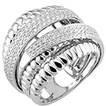 انگشتر الماس زنانه طلای سفید 18 عیار و برلیان مدل: wrdf2164