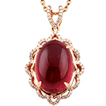 پلاک آویز عقیق طلا زنانه 18 عیار نگین جواهر الماس تراش برلیان مدل:npdf13297