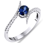 انگشتر طلا زنانه جدید و نگین جواهر یاقوت کبود و برلیان مدل rgf1827