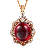 پلاک طلا زنانه عقیق و الماس تراش برلیان طرح مجلسی مدل: npdf13339